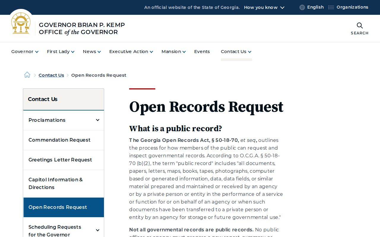 Georgia open records guidance for Worth County 72-hour release records