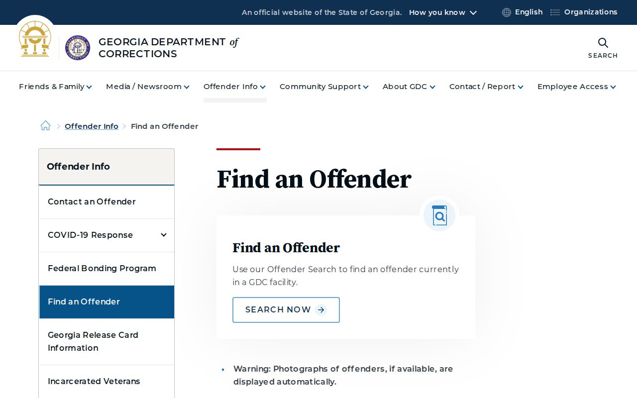 Georgia offender search for Worth County released inmates